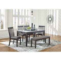 Rent-To-Own A 6-Pc Luvoni 4 Chairs & 1 Bench Faux Marble Top Dinette At National